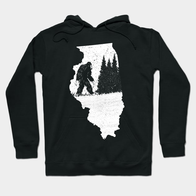 Bigfoot illinois state Hoodie by Tesszero